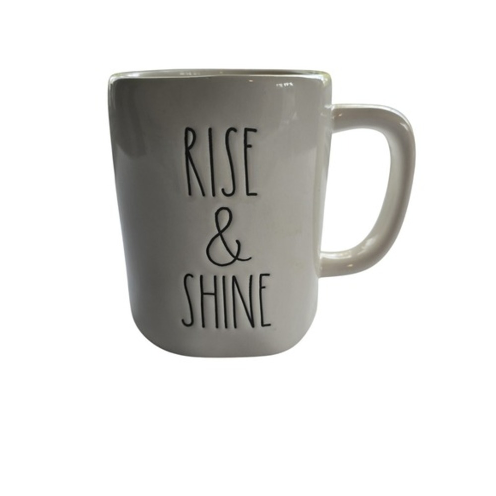 Rae Dunn RISE & SHINE mug coffee tea cup - Ceramic Collectible